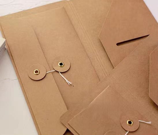 Kraft File Folder for Travel Journal | Passport Standard TN Insert Pocket Envelope | Passport Credit Card Holder Organizer