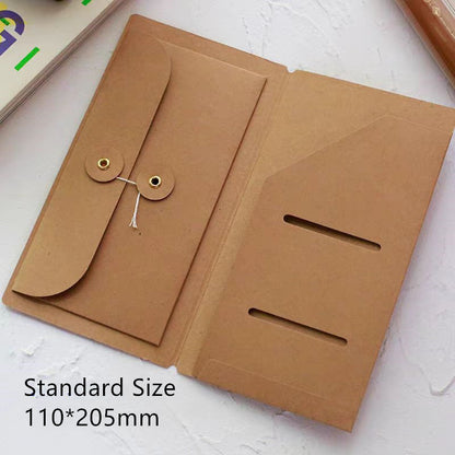 Kraft File Folder for Travel Journal | Passport Standard TN Insert Pocket Envelope | Passport Credit Card Holder Organizer