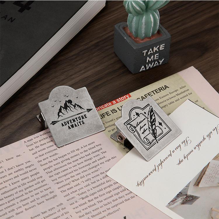 Golden Silvery Metal Clips |Strong Paper Clip |Traveler's Notebook TN |Stationery Journal Scrapbooking Notebook Planner Accessories Supplies