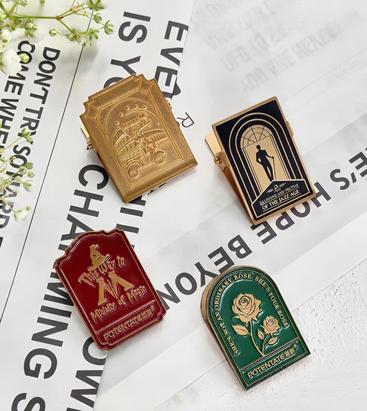 Retro Brass Metal Clips | Strong Paper Clip | Traveler's Notebook TN | Stationery Journal Scrapbooking Notebook Planner Accessories Supplies