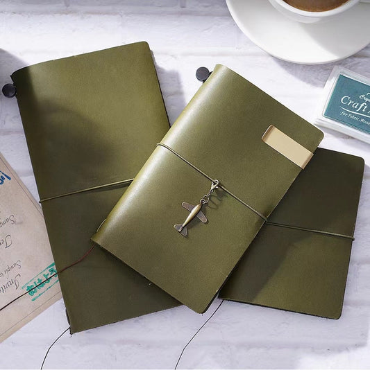 100% Genuine Leather Travel Journal TN Cover Set | Standard Portable Passport A5 Size | Vintage Travel Journal | Gift for Her Him