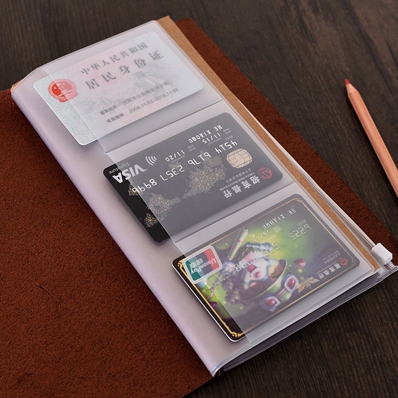 Travel Journal Accessories Zipper Pocket File Folders Cardholders | TN Standard  Passport Size | TN Zipper Pouch Refill Organizer