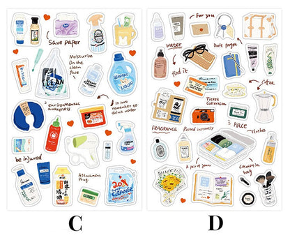 Travel Sketches Sticker /  Stickers / Planner Sticker Set / Junk Journal / Die Cut Stickers