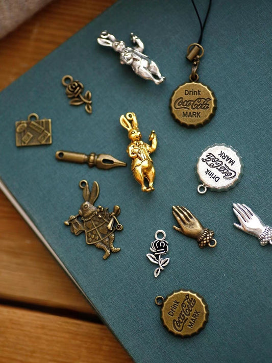Travel Journal Vintage Charms | Journal Planner Bronze Charms | Bracelet Charm Connectors | Travel Journal Accessories