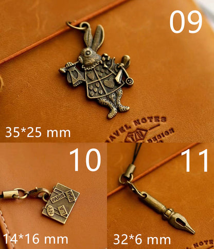 Travel Journal Vintage Charms | Journal Planner Bronze Charms | Bracelet Charm Connectors | Travel Journal Accessories