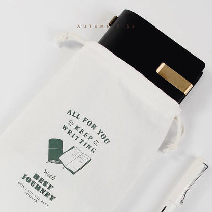 Traveler‘s Notebook Cotton Bags | A5 Passport Standard Size Journal Pouches Storage Bag | Standard Passport TN Organizer | TN Accessories