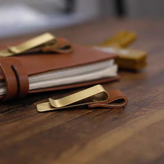 Leather Planner Pen Holder Clip | Travel Journal | Metal Pen Clip for TN | Gift | Pen Loop | Pen Holder | TN Stationary Accessory