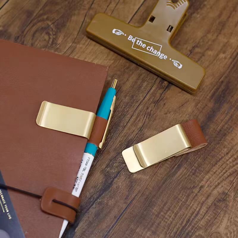 Leather Planner Pen Holder Clip | Travel Journal | Metal Pen Clip for TN | Gift | Pen Loop | Pen Holder | TN Stationary Accessory