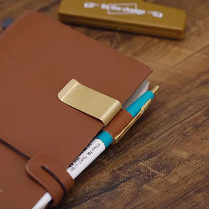 Leather Planner Pen Holder Clip | Travel Journal | Metal Pen Clip for TN | Gift | Pen Loop | Pen Holder | TN Stationary Accessory