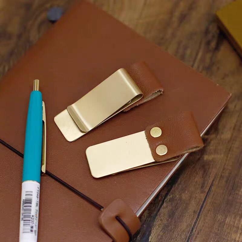 Leather Planner Pen Holder Clip | Travel Journal | Metal Pen Clip for TN | Gift | Pen Loop | Pen Holder | TN Stationary Accessory