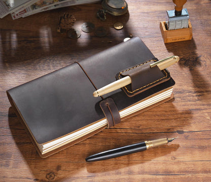 Handmade 100% Genuine Leather Single Pen Holder Clip for Books Notebooks | Travel Journal | Notebook Pen Holder | Journal Accessory