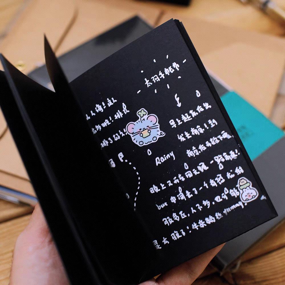 Black Blank Paper TN Travel Journal Refills | Standard Passport Size Inserts | Travel Journal Planner | Travel Journal Accessories