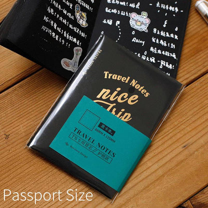 Black Blank Paper TN Travel Journal Refills | Standard Passport Size Inserts | Travel Journal Planner | Travel Journal Accessories