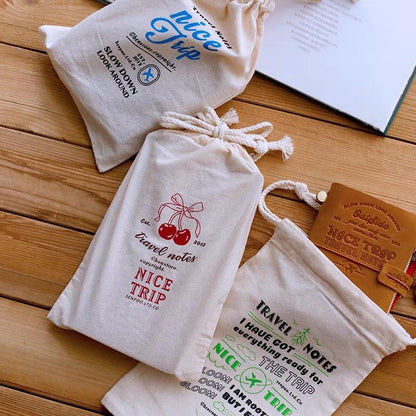 Traveler‘s Notebook Cotton Bags | Journal Pouches Storage Bag | Standard Passport TN Organizer | TN Accessories
