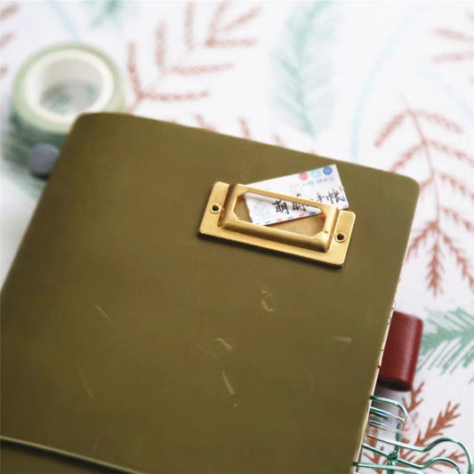 Metal Name Card Holder for TN | Sticky NamePlate for Travel Journal | TN Stationary Accessory