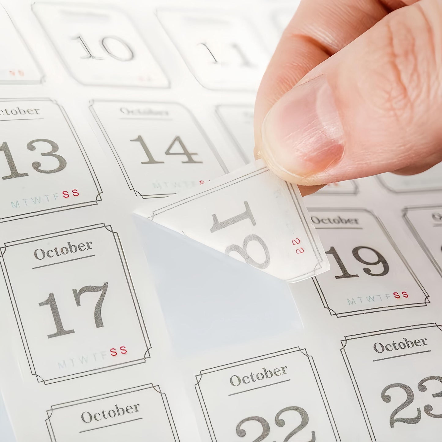 12 Sheets Date Daily Calendar Stickers | 2025 Calendar | Planner Accessories | Bullet Journal Collage Svrapbooking Supply