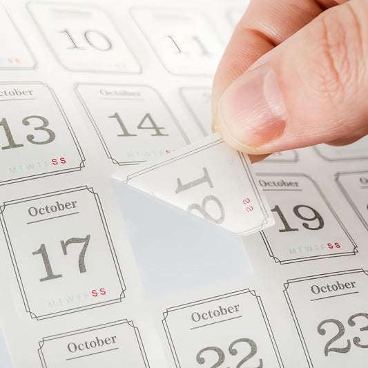 12 Sheets Date Daily Calendar Stickers | 2025 Calendar | Planner Accessories | Bullet Journal Collage Svrapbooking Supply