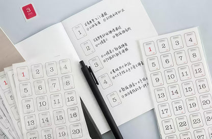 12 Sheets Date Daily Calendar Stickers | 2025 Calendar | Planner Accessories | Bullet Journal Collage Svrapbooking Supply