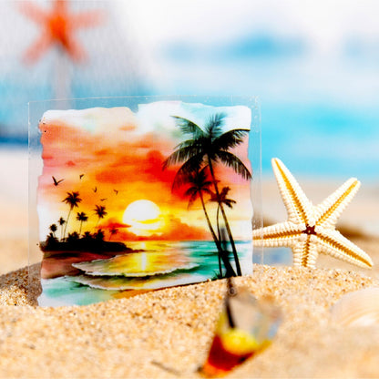 Seaside Beach Tape | Travel PET Tape | Decorative Tape Roll | Travel Theme Tape | Gift Wrapping | Travel Planner Journal