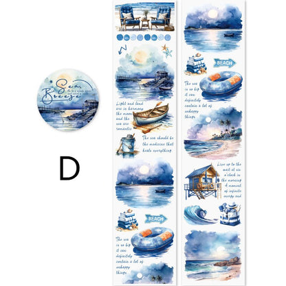 Seaside Beach Tape | Travel PET Tape | Decorative Tape Roll | Travel Theme Tape | Gift Wrapping | Travel Planner Journal