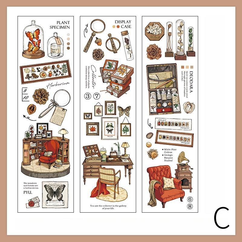 Handdrawn Retro Time Traveler Decorative Sticker｜Coffee Food Art Stationery Stickers | Collage Planner Junk Journal Scrapbooking Supplies