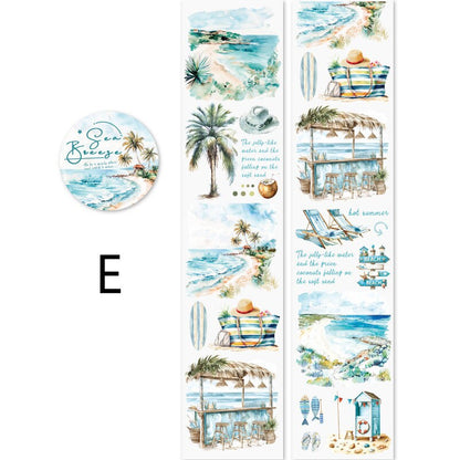 Seaside Beach Tape | Travel PET Tape | Decorative Tape Roll | Travel Theme Tape | Gift Wrapping | Travel Planner Journal