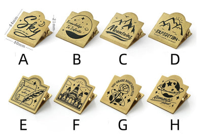 Retro Brass Metal Clips | Strong Paper Clip | Traveler's Notebook TN | Stationery Journal Scrapbooking Notebook Planner Accessories Supplies
