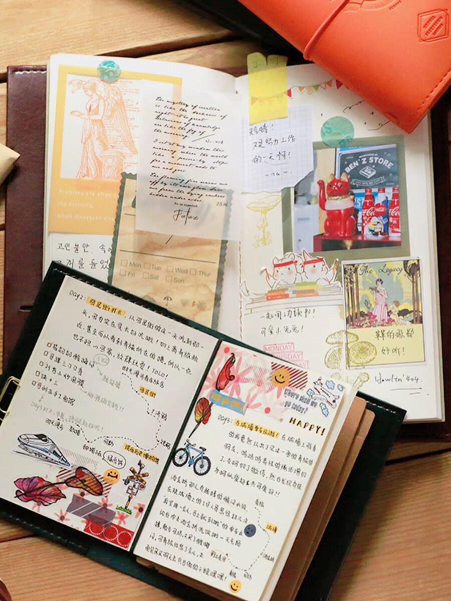 Retro Travel Journal | Passport Standard Size | TN Cover | Travel Journal | Notebook Journaling Supplies | Gift for Her