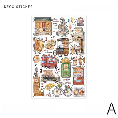 Retro Life Aesthetics Stickers | Coffe Stickers | Travel Journal Sticker Set | Coffee Plant Junk Journal Stickers | Scrapbooking Supplies