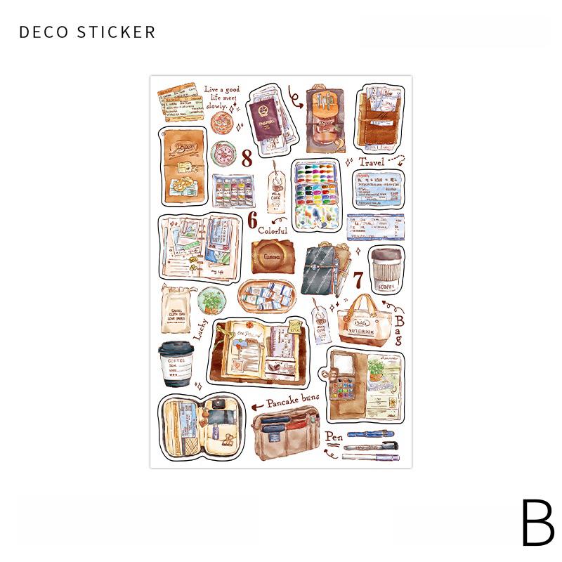 Retro Life Aesthetics Stickers | Coffe Stickers | Travel Journal Sticker Set | Coffee Plant Junk Journal Stickers | Scrapbooking Supplies