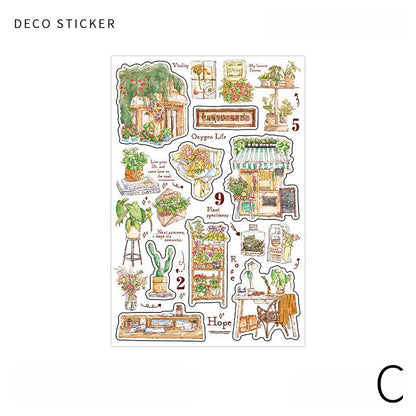 Retro Life Aesthetics Stickers | Coffe Stickers | Travel Journal Sticker Set | Coffee Plant Junk Journal Stickers | Scrapbooking Supplies