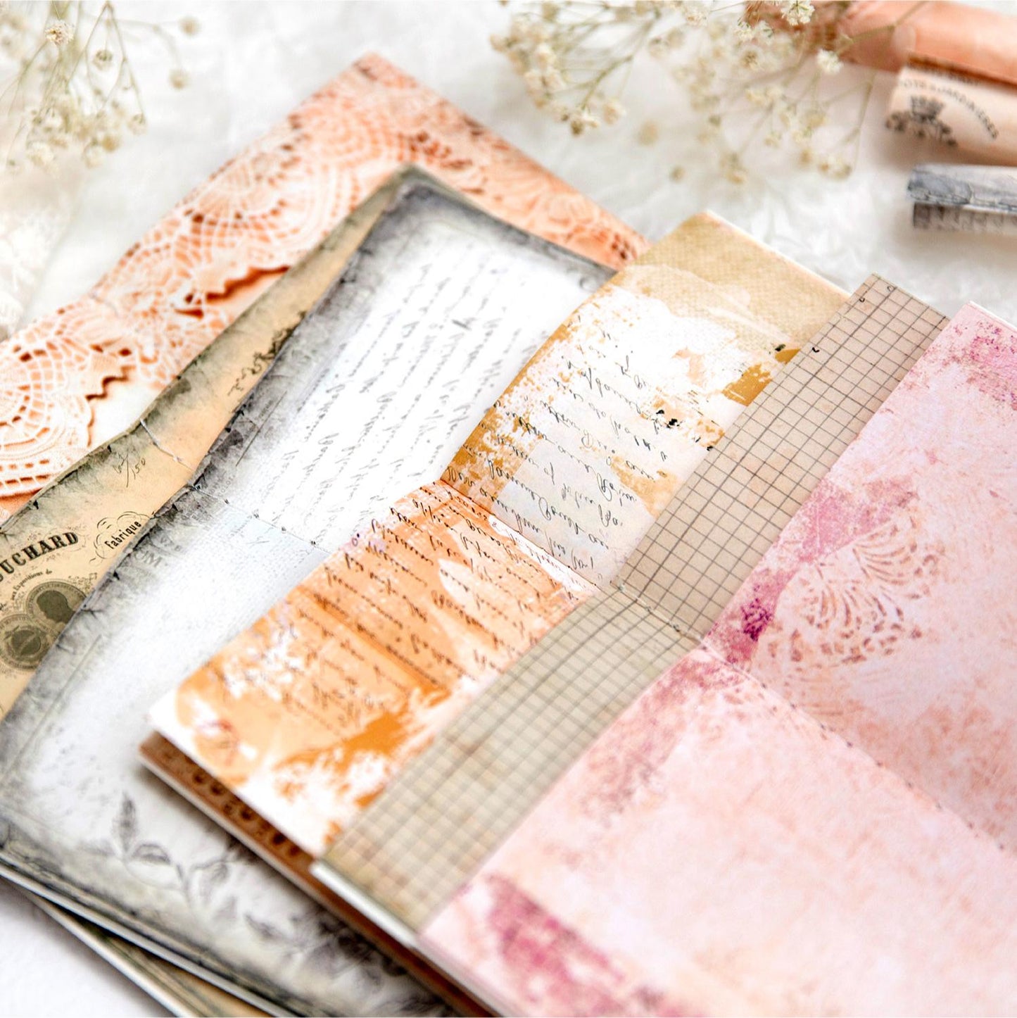 Stitch Material Notebook | Travel Journal Inserts Refills | Standard Size | Travel Journal TN Accessories