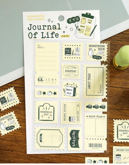 Retro Writable Stamp Stickers | Baking Coffee Journal Stationary Stickers | Journal Scrapbooking Collage Planner Accessories