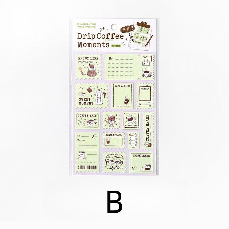 Retro Writable Stamp Stickers | Baking Coffee Journal Stationary Stickers | Journal Scrapbooking Collage Planner Accessories