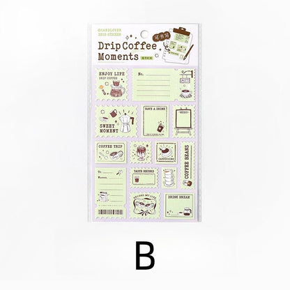 Retro Writable Stamp Stickers | Baking Coffee Journal Stationary Stickers | Journal Scrapbooking Collage Planner Accessories