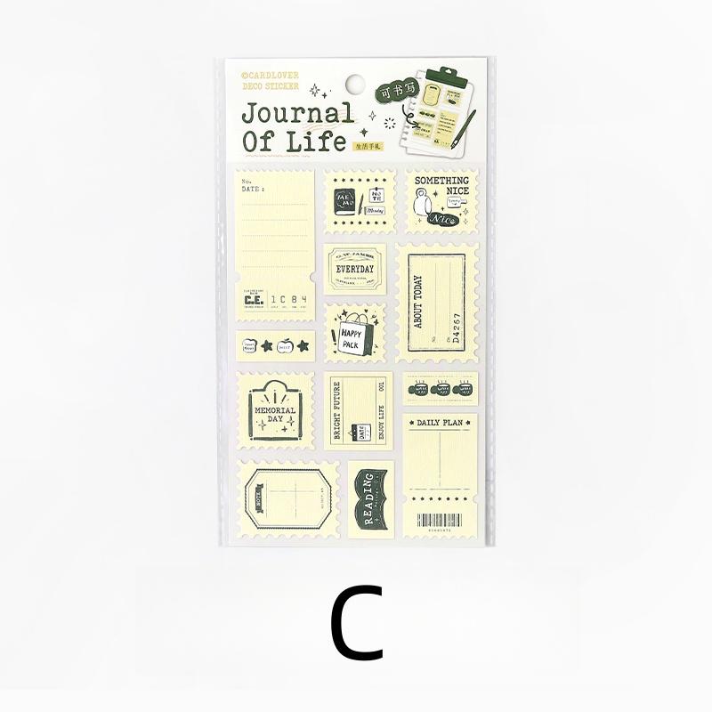 Retro Writable Stamp Stickers | Baking Coffee Journal Stationary Stickers | Journal Scrapbooking Collage Planner Accessories