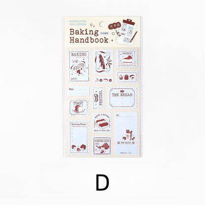 Retro Writable Stamp Stickers | Baking Coffee Journal Stationary Stickers | Journal Scrapbooking Collage Planner Accessories