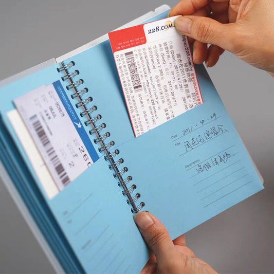 Paepr Pocket Loose-leaf Notebook | Ticket Sticker Banknote  Organizer | Insert Pocket Binder Notebook | Cash Envelope | Budget Book Planner