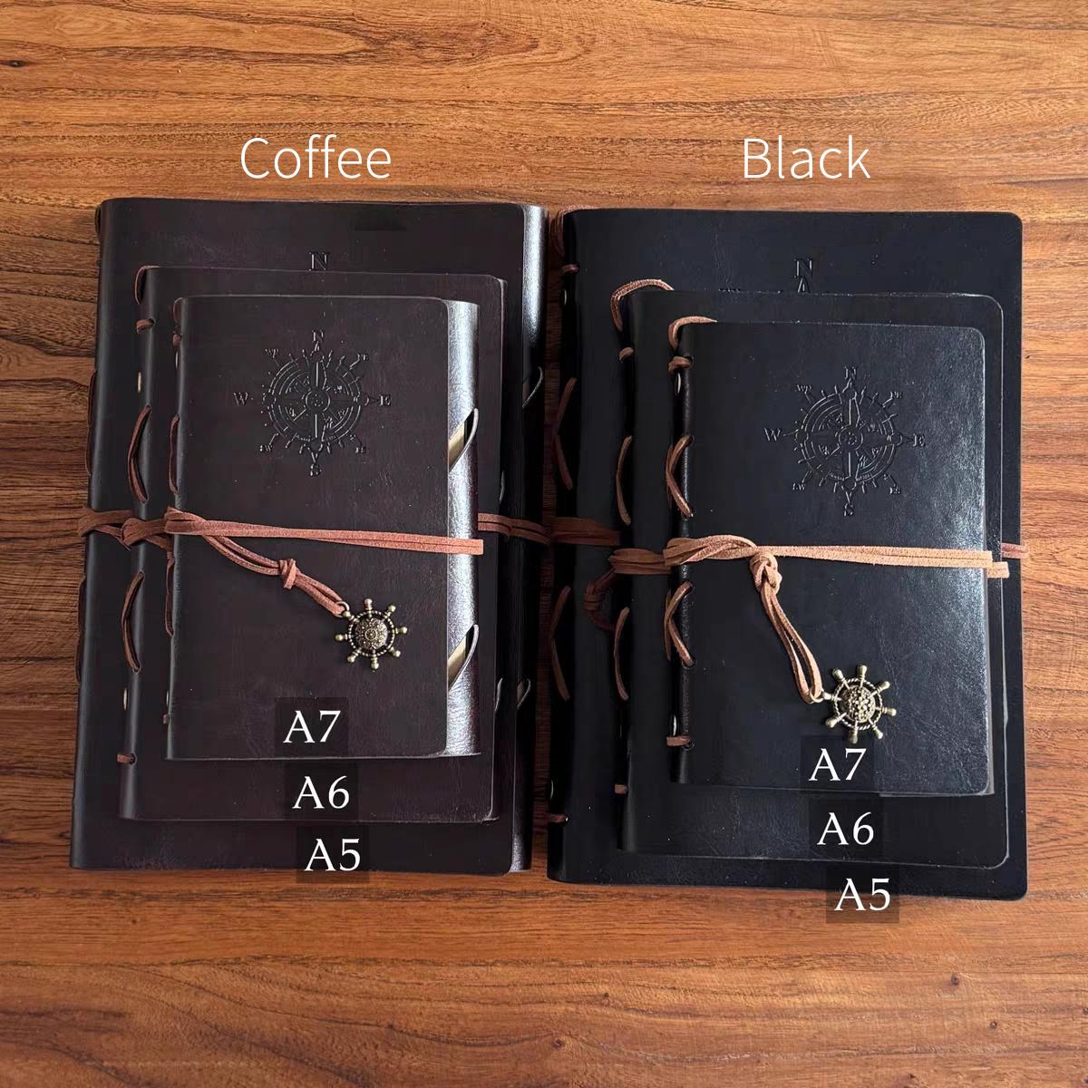 A5 A6 A7 Retro Vegan Leather 6 Ring Binder |Personal Size |Loose Leaf Binder Cover | 2025 Refillable Planners |Journal Diary Agenda Notebook