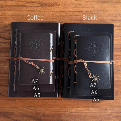 A5 A6 A7 Retro Vegan Leather 6 Ring Binder |Personal Size |Loose Leaf Binder Cover | 2025 Refillable Planners |Journal Diary Agenda Notebook
