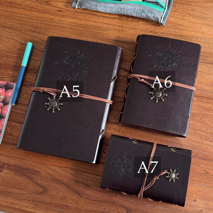 A5 A6 A7 Retro Vegan Leather 6 Ring Binder |Personal Size |Loose Leaf Binder Cover | 2025 Refillable Planners |Journal Diary Agenda Notebook