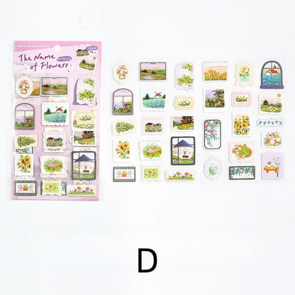 3D Cardboard Natural Scenery Sticker | Junk Journal Bullet Journal Deco Stickers | Scrapbooking Collage Craft Supplies