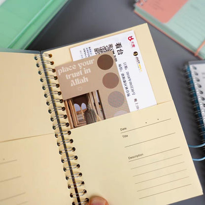 Paepr Pocket Loose-leaf Notebook | Ticket Sticker Banknote  Organizer | Insert Pocket Binder Notebook | Cash Envelope | Budget Book Planner