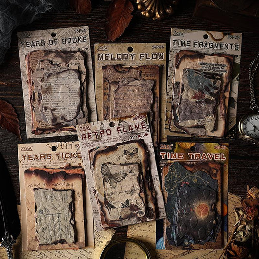 Vintage Embossed Material Paper | Retro Decorative Material Background Paper | Junk Journal Collage Paper Ephemera | Starter Kit Supplies