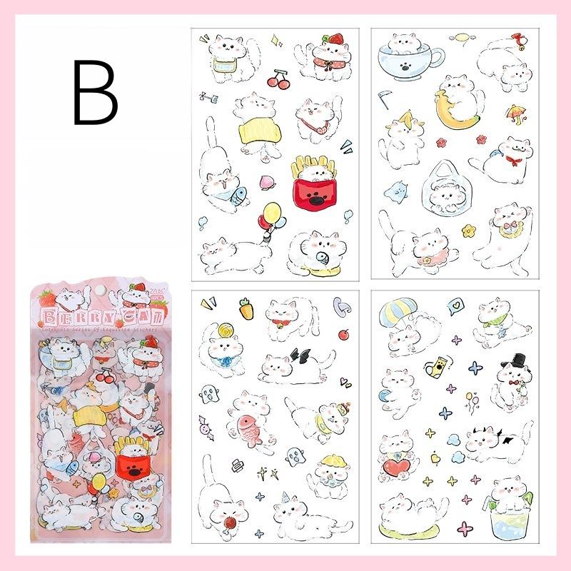 Cute Cat Sticker Pack | Kitten Junk Journal Stickers | Planner Sticker Set | Scrapbooking Kids Craft Supplies | Essential for Planners Bujo