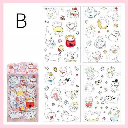 Cute Cat Sticker Pack | Kitten Junk Journal Stickers | Planner Sticker Set | Scrapbooking Kids Craft Supplies | Essential for Planners Bujo
