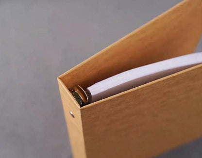 A4 A5 B5 Kraft Cover Loose-leaf Binder | 4 6 9 Ring Binder Cover | Blank Journal Diary Agenda Notebook  | Refillable Planner Organizer
