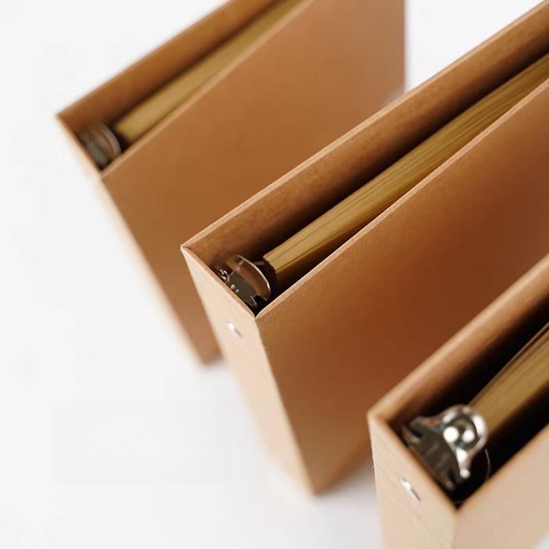 A4 A5 B5 Kraft Paper Loose-leaf Binder | 4 6 9 Ring Binder Cover | Kraft Journal Diary Agenda Notebook  | Refillable Planner Organizer