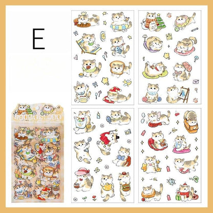 Cute Cat Sticker Pack | Kitten Junk Journal Stickers | Planner Sticker Set | Scrapbooking Kids Craft Supplies | Essential for Planners Bujo