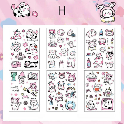 Cute Cat Sticker Pack | Kitten Junk Journal Stickers | Planner Sticker Set | Scrapbooking Kids Craft Supplies | Essential for Planners Bujo
